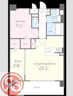 メゾンドボヌール弁天町【7階】の間取り