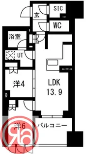 グランドメゾン北堀江レジデンス【10階】の間取り