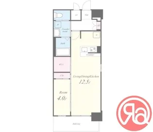 LaCASA玉造【802号室】の間取り