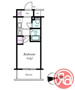エスリード上本町北【2階】の間取り