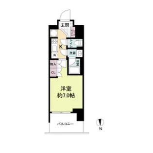 ルネフラッツ谷町四丁目【4階】の間取り