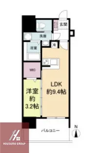 セレニテ堺筋本町プリエ【14階】の間取り