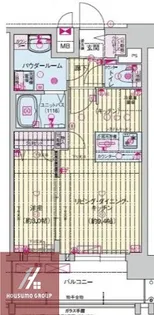 プレサンス深江橋ラヴィゲート【1302号室】の間取り