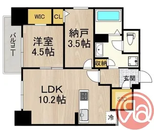 1SLDKの間取り画像