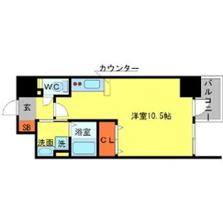 1Rの間取り画像