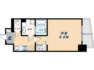 エスリード阿波座ノースプレイス【7階】の間取り