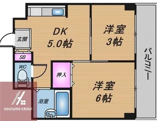 シャトー波除【2階】の間取り