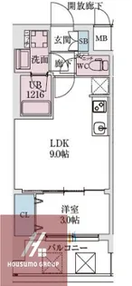 スプランディッド弁天町WEST【2階】の間取り
