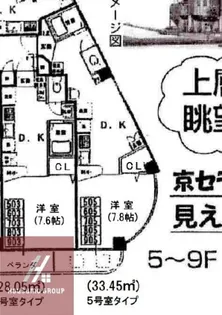 ボンジュール九条南【8階】の間取り