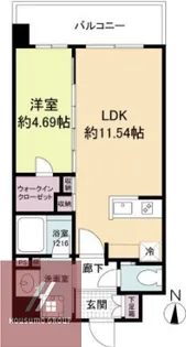 カーサレグラス福島野田【4階】の間取り