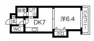 1DKの間取り画像