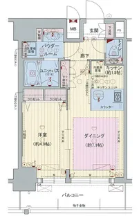 プレサンス阿波座ステーションフロント【12階】の間取り