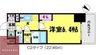 エスリード京橋【5階】の間取り
