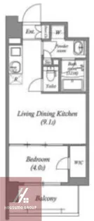 エル・セレーノ天満橋【4階】の間取り