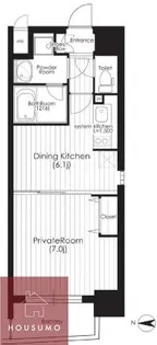 南森町プライマリーワン【9階】の間取り