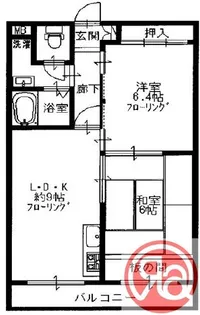 アベノ松崎町ハイツ【4階】の間取り