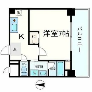 インペリアル靭本町【6階】の間取り