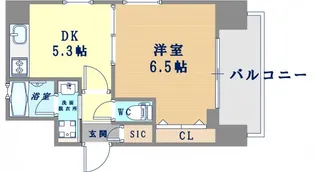 大阪府大阪市西区新町3丁目【マンション】の間取り