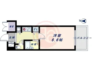 エスティライフ難波西【11階】の間取り