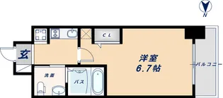エステムコート阿波座プレミアム【7階】の間取り