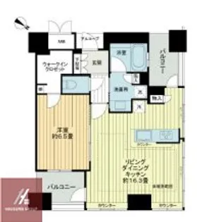 ジオ グランデ梅田【11階】の間取り