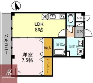 ハイツ グランマーク【302号室】の間取り