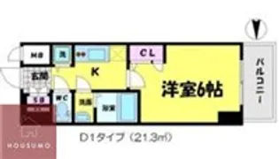 エスリード京橋WEST【9階】の間取り