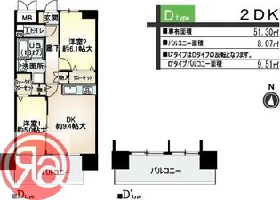 ベリー海老江【7階】の間取り