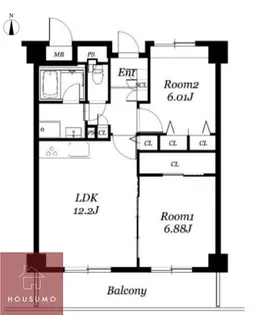 レジディア西天満【6階】の間取り