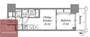 エスリードレジデンス都島デュオ【7階】の間取り
