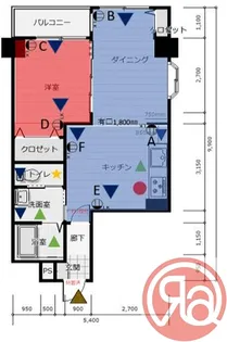 白百合グランドシャトー【6006号室】の間取り