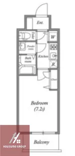 プランドール北浜【1102号室】の間取り
