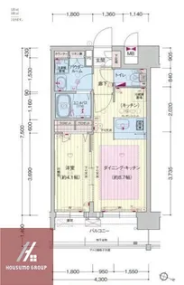 プレサンス梅田北ザ・ライブ【11階】の間取り