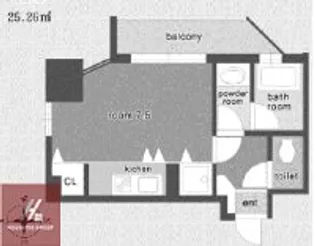 アクティコートクリスタル京橋【706号室】の間取り