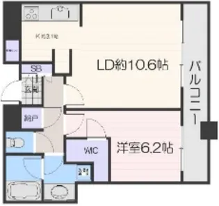 シティタワー西梅田【19階】の間取り