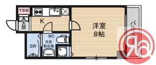 ライオンズマンション上六【2階】の間取り