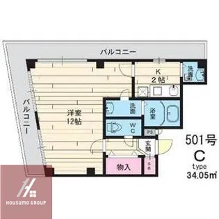 メゾン・ド・ヴィレ しうん福島【5階】の間取り