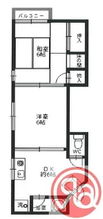 2DKの間取り画像