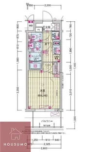 プレサンス深江橋ラヴィゲート【802号室】の間取り