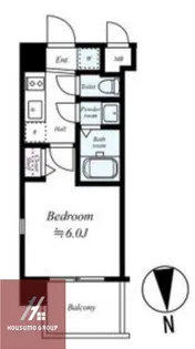 ドルチェヴィータ北浜【605号室】の間取り