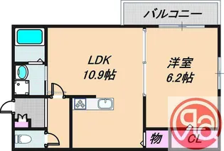 ロンドラージ今林【1階】の間取り
