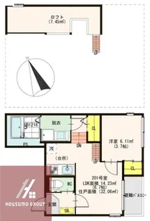 めぞん九条【2階】の間取り