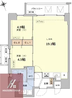グリュックメゾン F-SAGISU【5階】の間取り