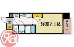 プレサンス野田阪神駅前ザ・ファースト【9階】の間取り