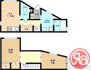 大阪府大阪市東住吉区西今川1丁目【一戸建】の間取り