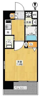 リヴィアス難波ルノン【7階】の間取り