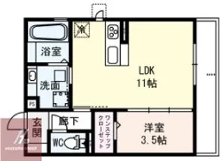 サクラーレ銀橋【1階】の間取り
