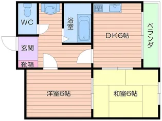 大阪府大阪市東住吉区北田辺4丁目【マンション】の間取り