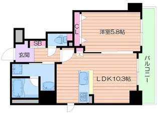 ブエナビスタ長居【4階】の間取り