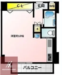 南堀江スカイハイツ【12階】の間取り